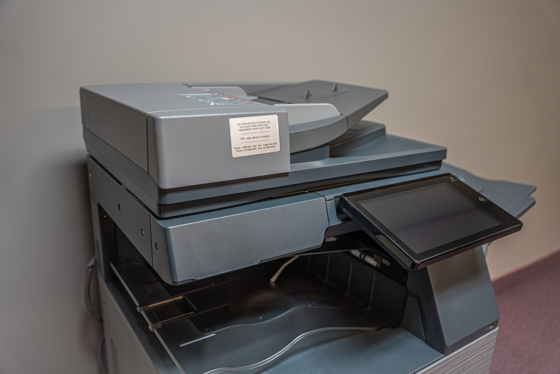 Sharp copier document feeder and touchscreen at Tri-State Office Systems